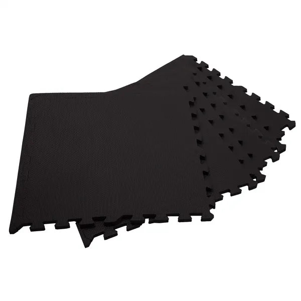 Springos® fekete edzőszőnyeg 60x60cm, 6db, eva, csúszásmentes
