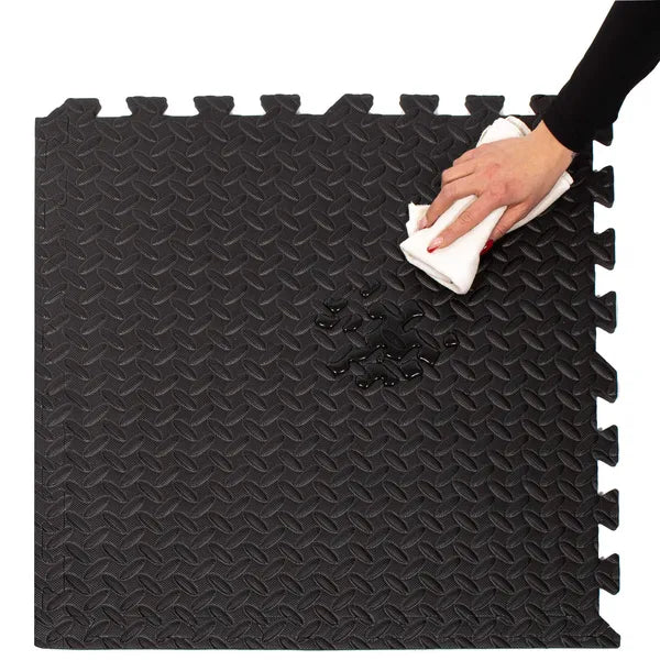 Springos® fekete edzőszőnyeg szett 60x60cm 6db