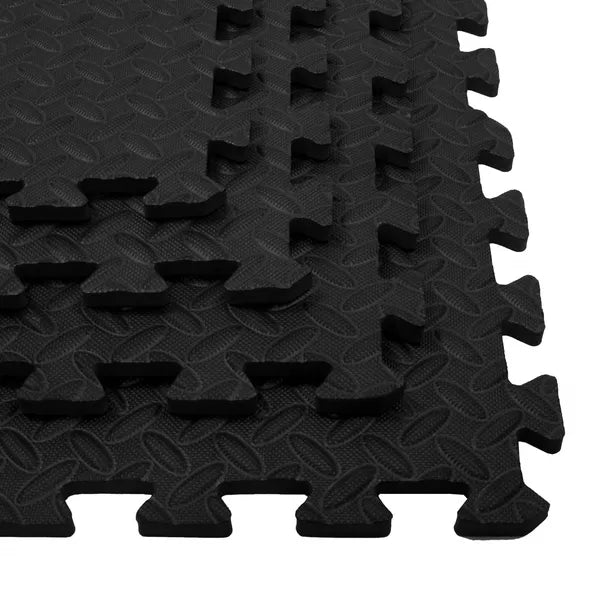 Springos® fekete edzőszőnyeg szett 60x60cm 6db