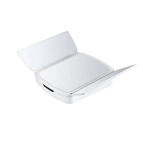 LED világítású kozmetikai sminktükör 5× nagyítással, USB/elemes, fehér