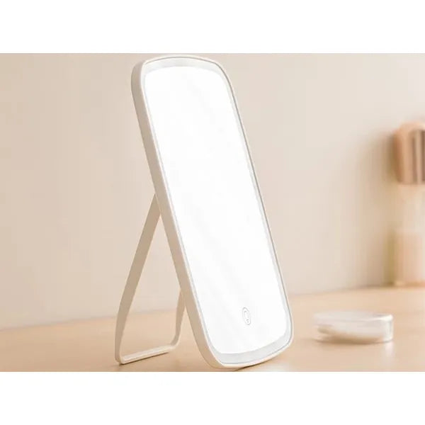 LED sminktükör állítható fényerővel, 3 színhő, USB-tölthető, 17×24 cm