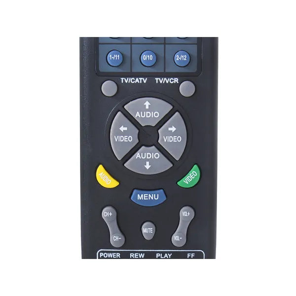 Univerzális távirányító TV-hez, DVD-hez, SAT-hoz – fekete, 2×AAA