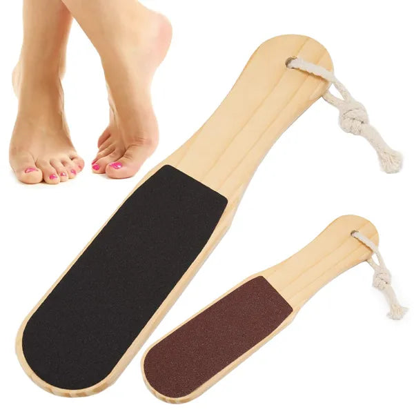Kétszeres szemcséjű, fából készült sarokreszelő 26 cm