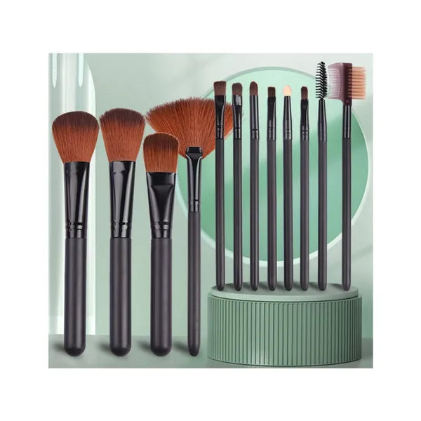 Profi szintetikus sminkecset készlet 12 db-os, tokban, 12–16 cm