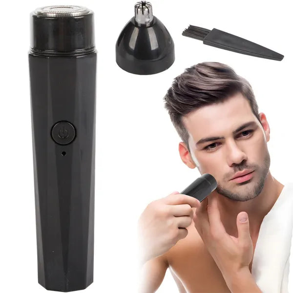 Férfi 2-az-1-ben fül- és orrszőr trimmelő, USB-s testszőr borotva