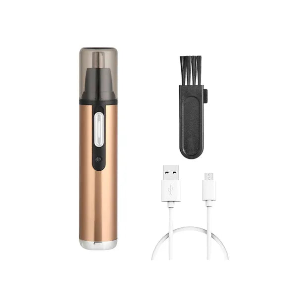 Orr- és fülszőrzet trimmelő, USB-ről tölthető, rozsdamentes acél penge