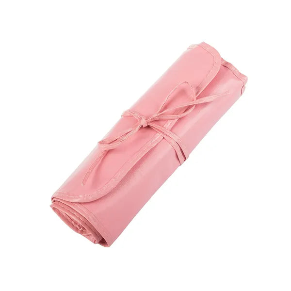 24 darabos professzionális szintetikus sminkecsetkészlet tokkal, pink-fekete