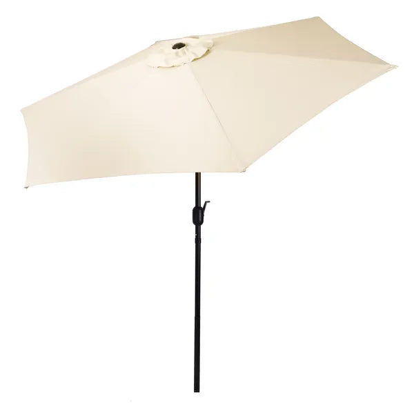 Nagy, ferde, dönthető kerti napernyő kurblival, 6 bordával, bézs 270 cm | SL-UM003C BEIGE