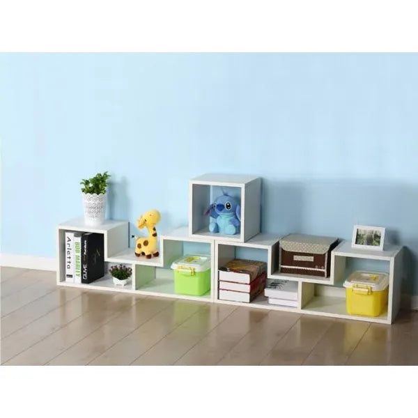 ModernHome moduláris 3 részes fehér polcos szekrény forgácslapból 63×24,5×80 cm