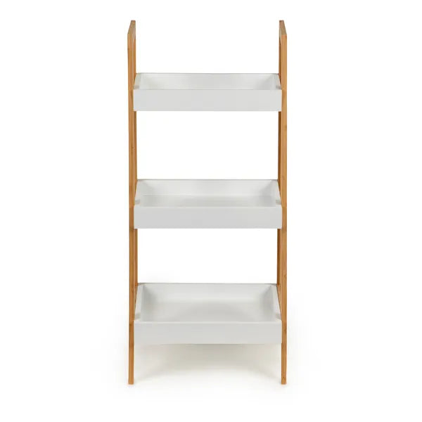 ModernHome bambusz könyvespolc és éjjeliszekrény, 3 polc, 75 cm