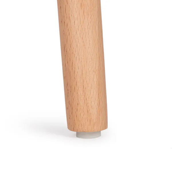 Skandináv kör étkezőasztal 60 cm, matt fehér lap, bükk lábak