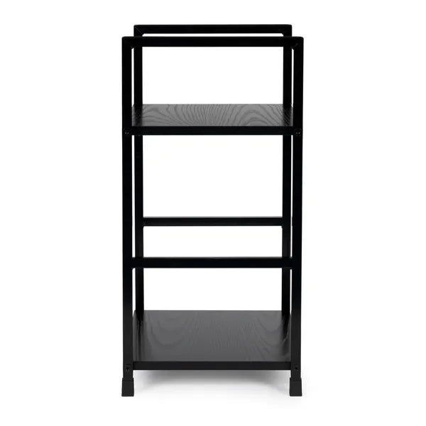 Loft fekete MDF éjjeliszekrény 2 polccal fémvázzal 48,5 cm