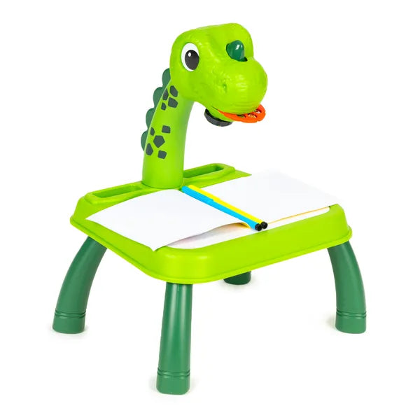 Dinoszauruszos rajzvetítő gyerekeknek, 24 minta, 12 filctoll, 3+ év