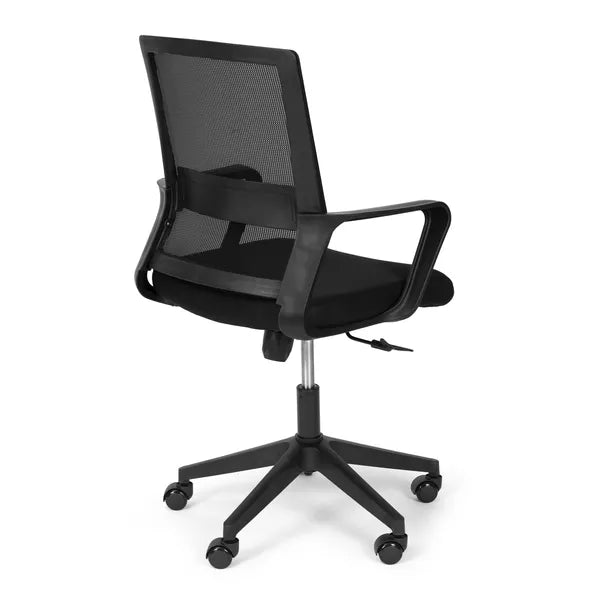Ergonomikus fekete irodai forgószék hálós háttámlával, állítható magasság