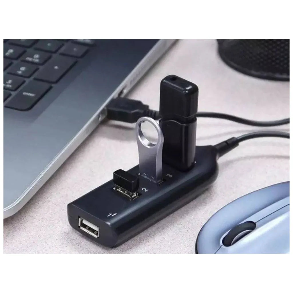 4 portos usb 2.0 elosztó , fekete