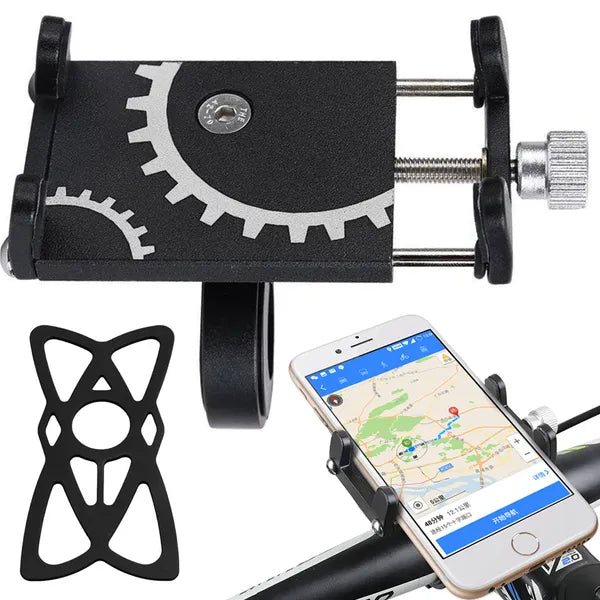 Univerzális alumínium kormányos telefontartó kerékpárra/motorra 4,5–10,5 cm