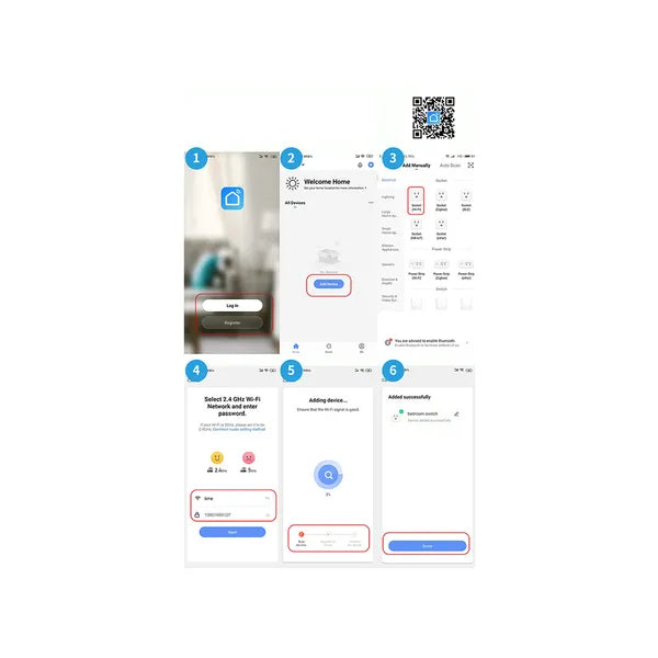 Okos WiFi konnektor 16 A időzítővel, Smart Life hangvezérlés