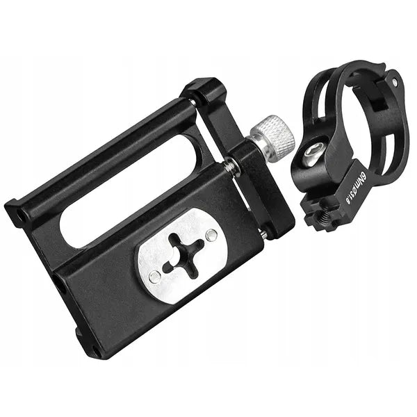 Alumínium kerékpár telefon- és GPS-tartó, 22-31,8 mm, fekete