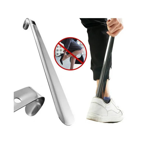Hosszú rozsdamentes acél cipőkanál 52 cm-es akasztófüllel