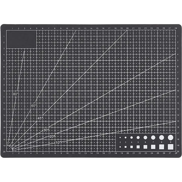 Öngyógyuló vágóalátét A4, 22×30 cm, 3 mm, fekete, kétoldalas