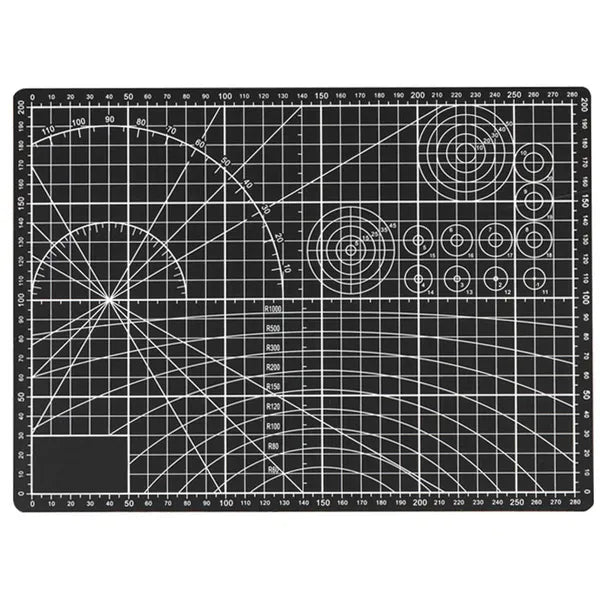 Öngyógyuló vágóalátét A4, 22×30 cm, 3 mm, fekete, kétoldalas