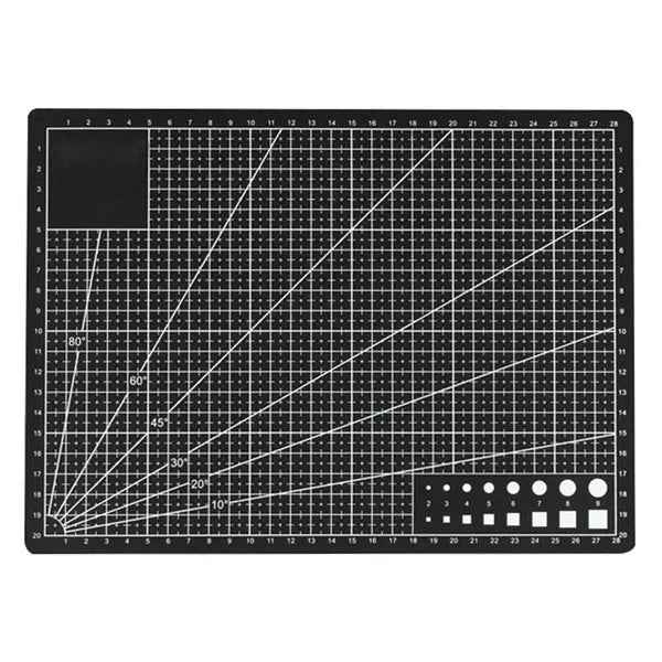 Öngyógyuló vágóalátét A4, 22×30 cm, 3 mm, fekete, kétoldalas