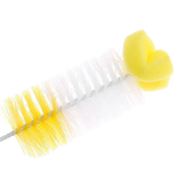 Palack- és pohártisztító kefe szivacsfejjel, 30 cm, fehér