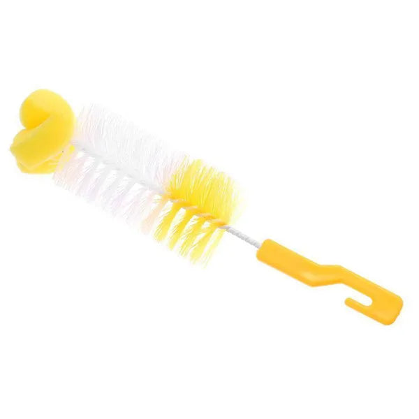 Palack- és pohártisztító kefe szivacsfejjel, 30 cm, fehér