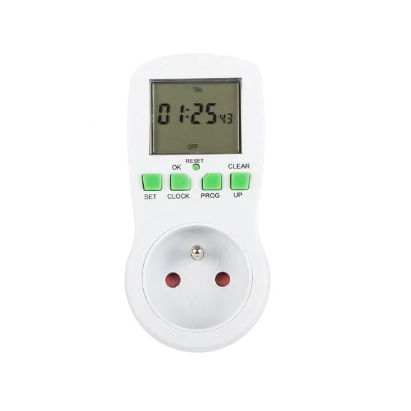 Digitális LCD időkapcsoló 230 V, 16 A, 16 program, heti beállítás