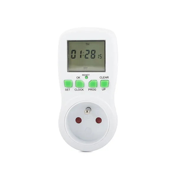 Digitális LCD időkapcsoló 230 V, 16 A, 16 program, heti beállítás