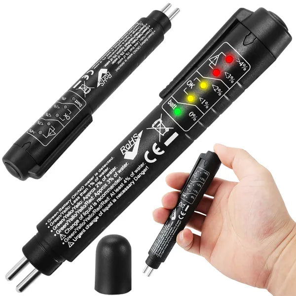Fékolajteszter LED mérővel, DOT 3/4/5.1 kompatibilis