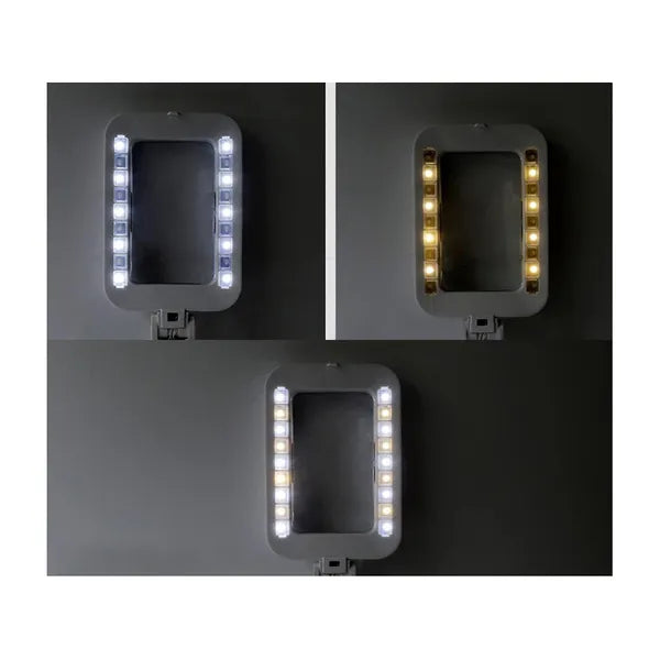 Asztali 3× nagyító 6×10,5 cm lencsével, 18 LED, USB/AAA, összecsukható