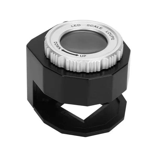 Ékszerész nagyító mikroszkóp 30×, 3 LED + UV, hordozható