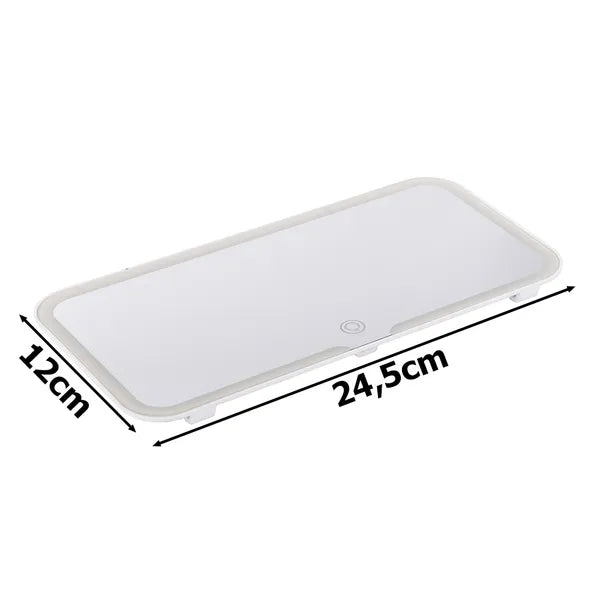 LED-es autós sminktükör napellenzőre, USB-C tölthető, állítható fény