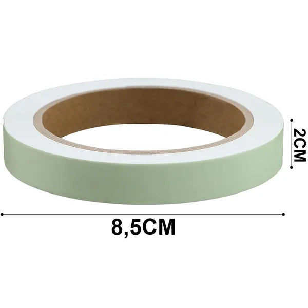 Fluoreszkáló, sötétben világító szalag 2 cm x 3 m, erős ragasztó