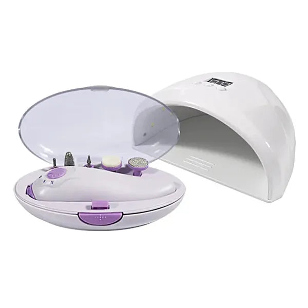 UV/LED köröm szett 12 W-os 12 LED lámpával és csiszológéppel