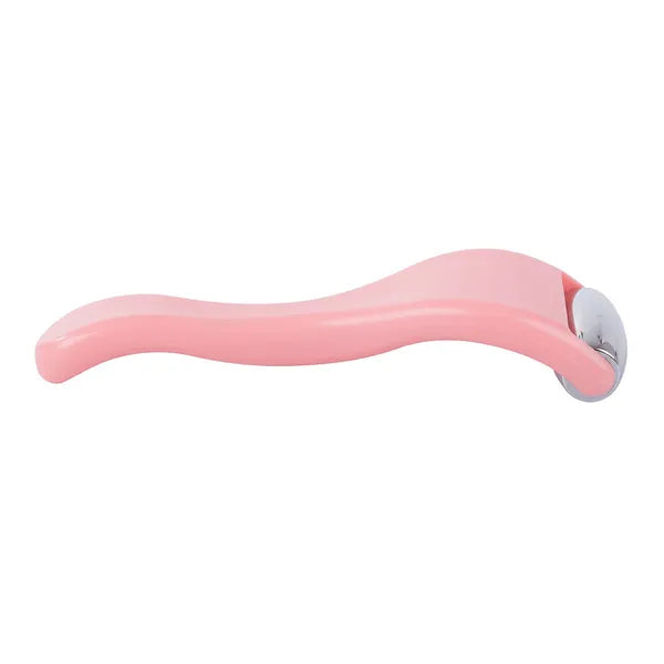 Arc- és testmasszírozó feszesítő görgő, 2 forgó fejjel, 13 cm