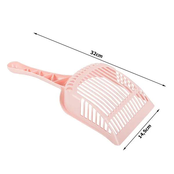 Macskaalom lapát nagy fejjel, 5 mm-es lyukakkal, ergonomikus nyél