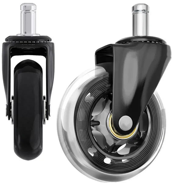 Szék görgő puha szilikon kerékkel, 80 mm, 11 mm csappal – 1 db