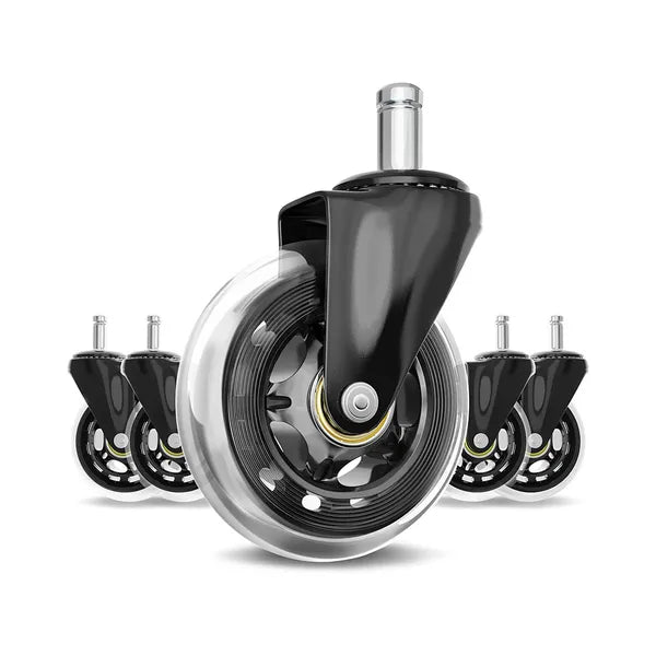 Szék görgő puha szilikon kerékkel, 80 mm, 11 mm csappal – 1 db