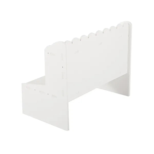 Fehér 2 szintes íróasztal rendező polc, 37,5×29,5×21 cm műanyag
