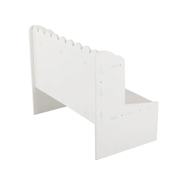 Fehér 2 szintes íróasztal rendező polc, 37,5×29,5×21 cm műanyag