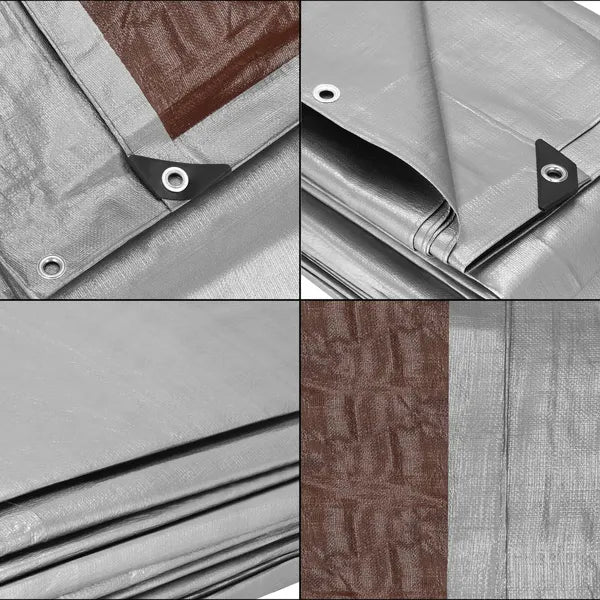 Springos takaróponyva 6x8m szürke 210gsm vízálló uv védelemmel