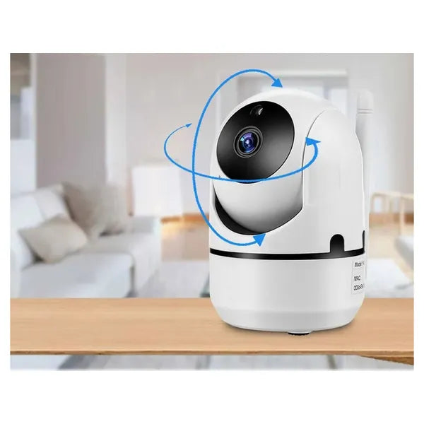 Forgatható WiFi IP babaőrző kamera HD, kétirányú hang, éjjellátó