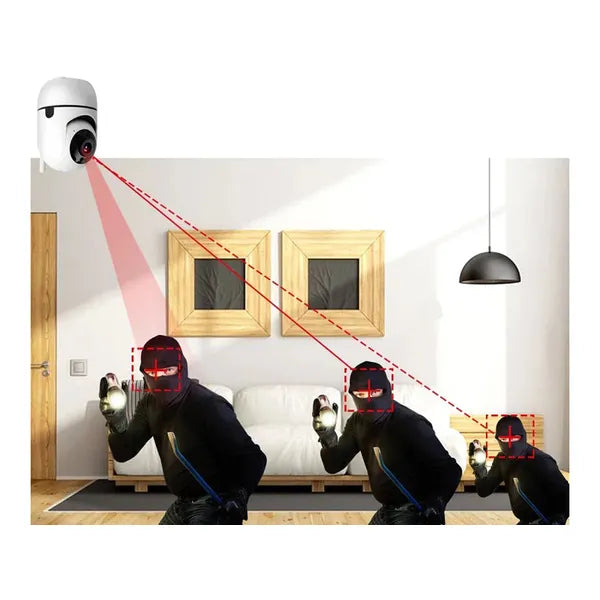 Forgatható WiFi IP babaőrző kamera HD, kétirányú hang, éjjellátó