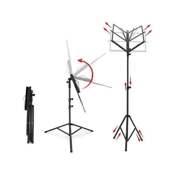 Állítható kottatartó állvány 130cm tokkal