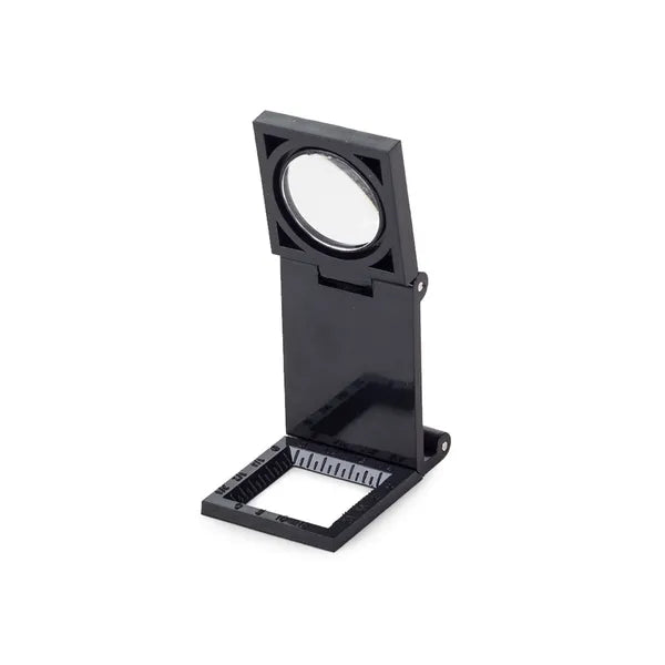 Összecsukható zsebnagyító 8×, 20 mm lencse, mm/col skálával