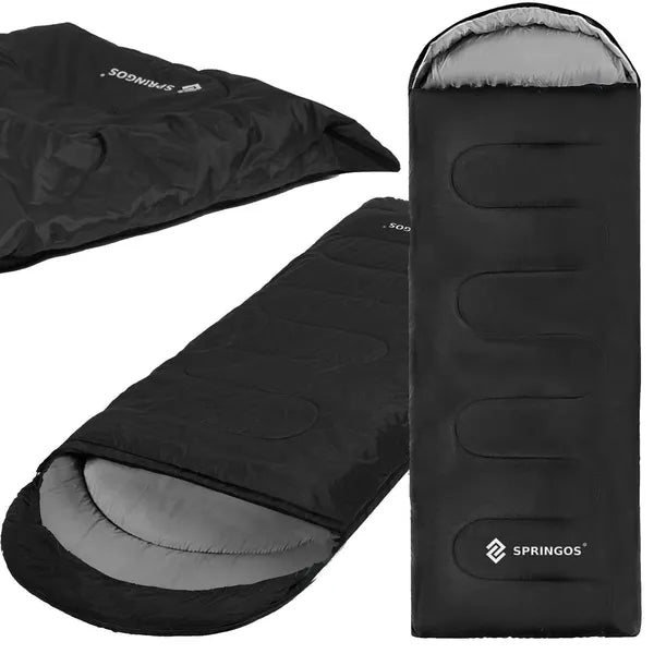 Fekete-szürke poliészter hálózsák 180+30cm