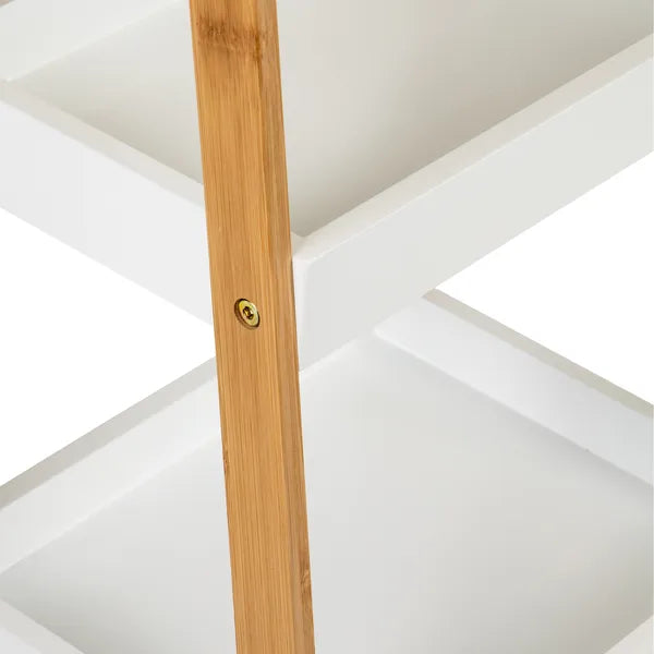 ModernHome bambusz könyvespolc és éjjeliszekrény, 3 polc, 75 cm