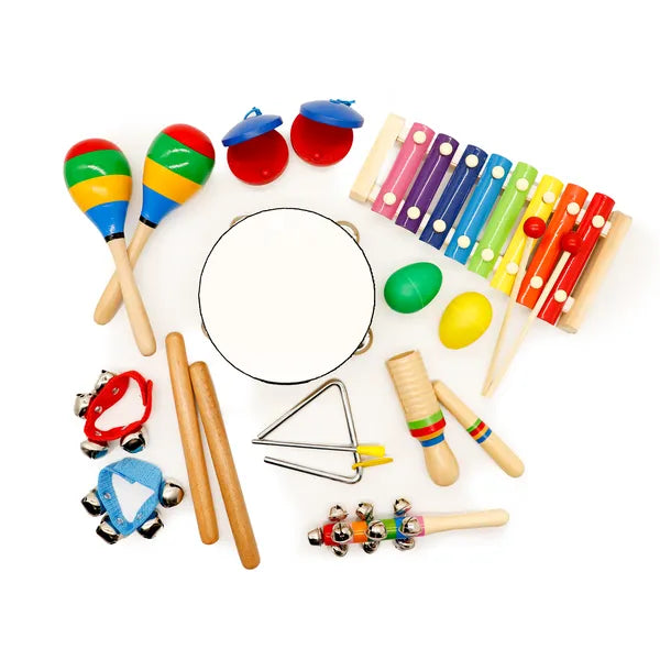 Ecotoys 10 darabos gyermek hangszerkészlet hátizsákkal, 3+ év